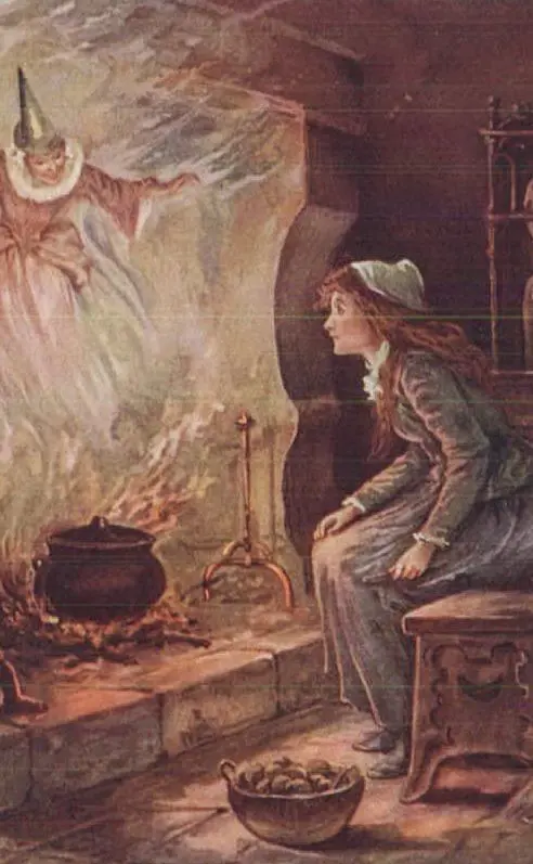 Illustrazione di un libro di fiabe di Cenerentola