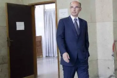 Renato Soru al suo arrivo in Tribunale (Foto Marcella Lai)
