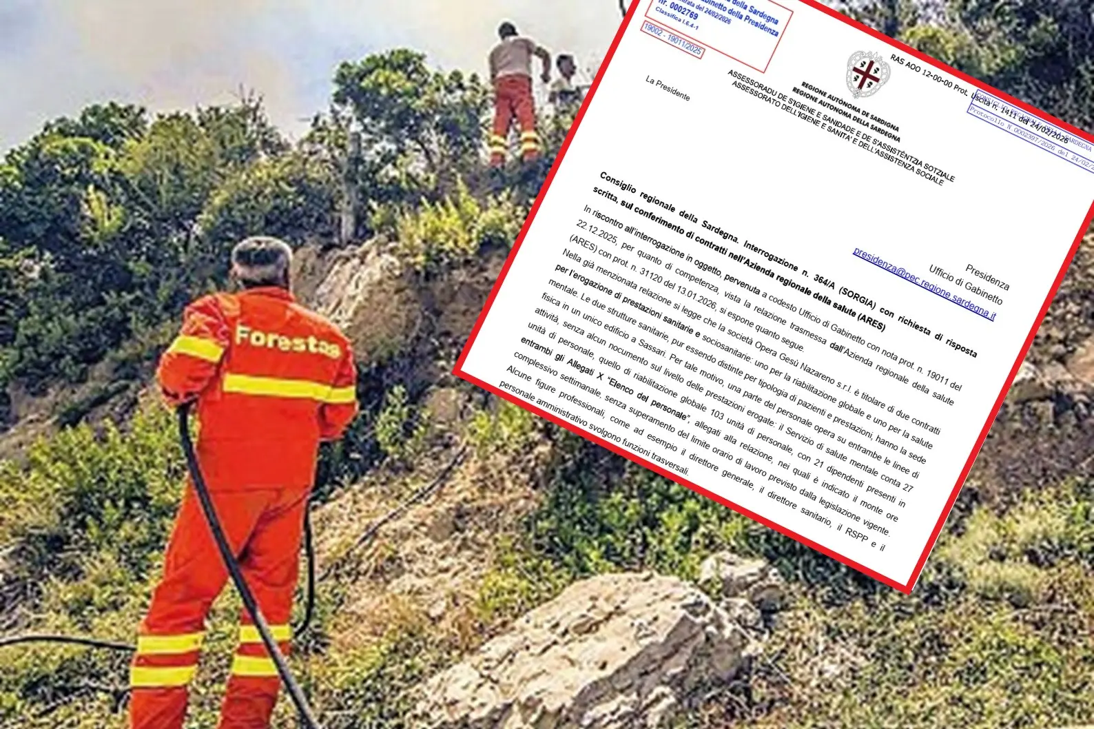 Forestas, rischio corto circuito