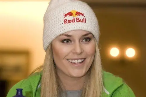 Lindsey Vonn durante la conferenza stampa ad Aspen, Colorado