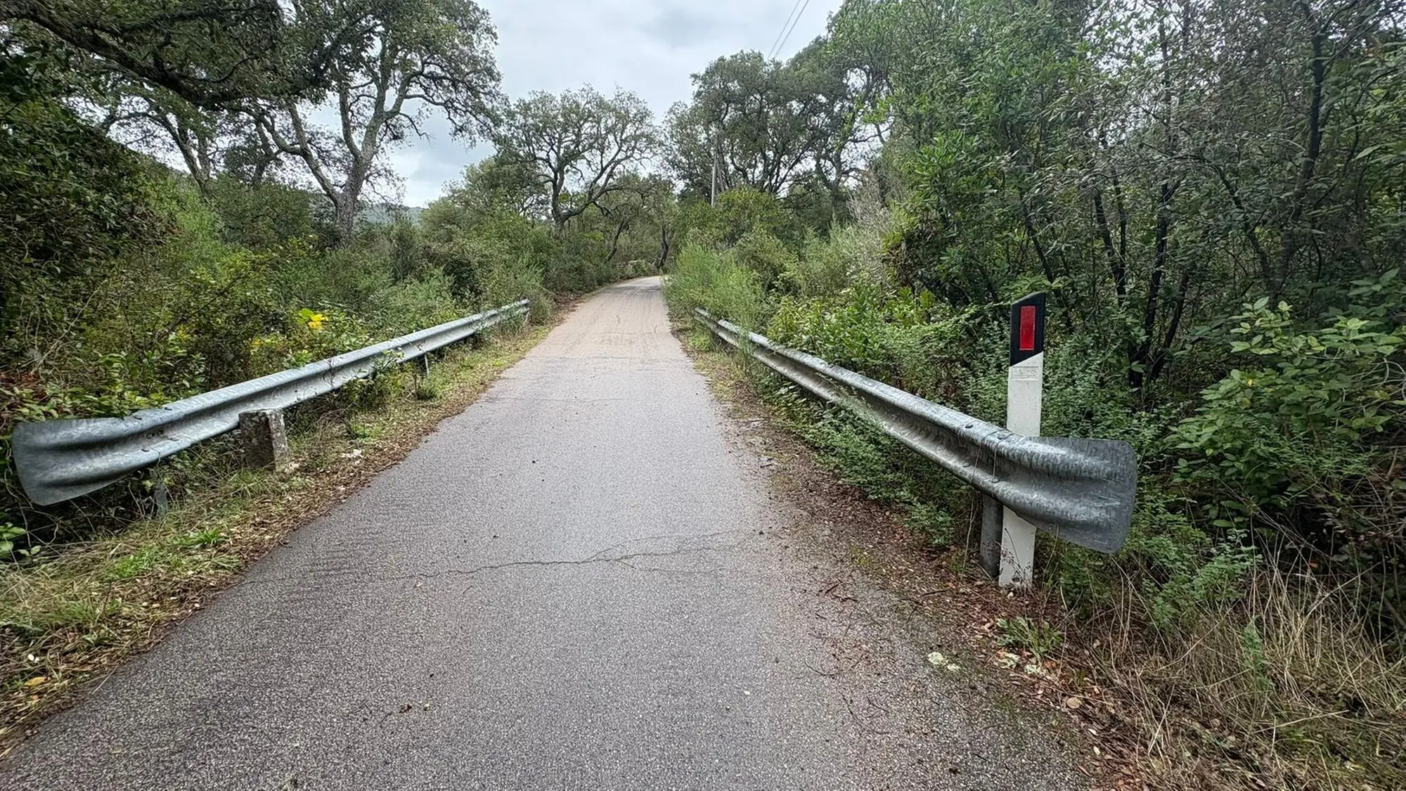 Un altro ponte sulla stessa strada, dotato di guardrail (Foto: Busia)