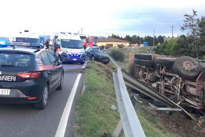 Il luogo dell'incidente (Foto carabinieri)