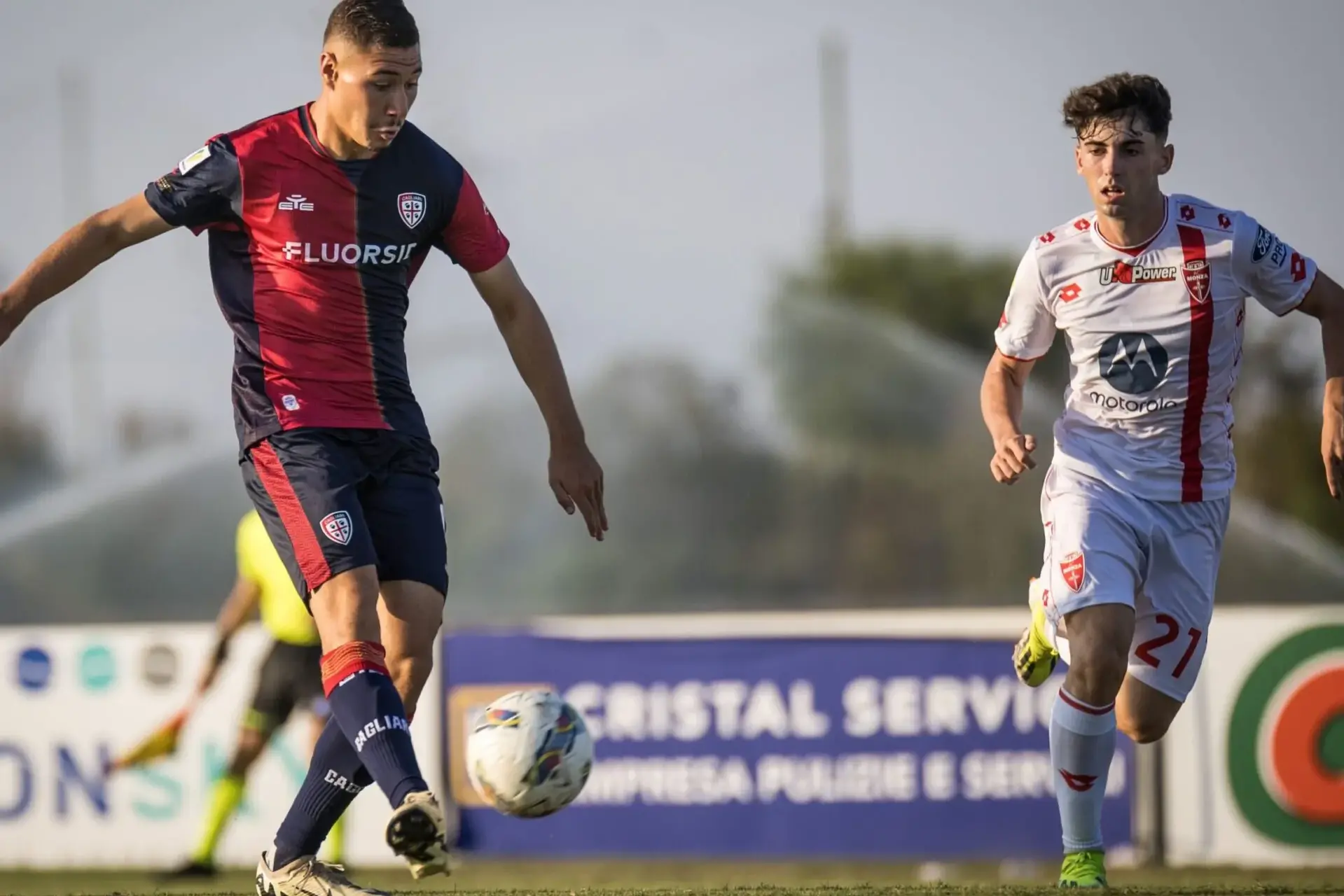 Sofiane Achour, attaccante del Cagliari Primavera e autore di una delle due reti contro la Roma (foto Spano)