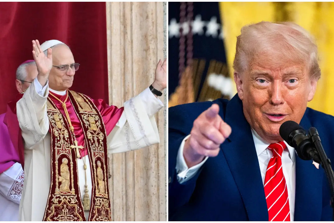 Papa Leone XIV e Donald Trump (Ansa)