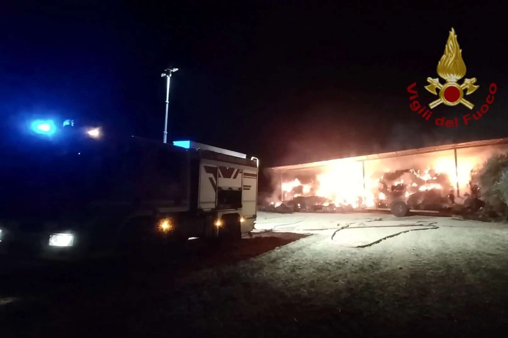 Incendio a Guamaggiore
