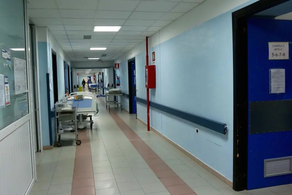Il reparto medicina dell'ospedale Sirai, a Carbonia