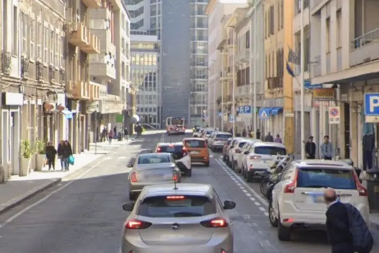 Via XX settembre a Cagliari