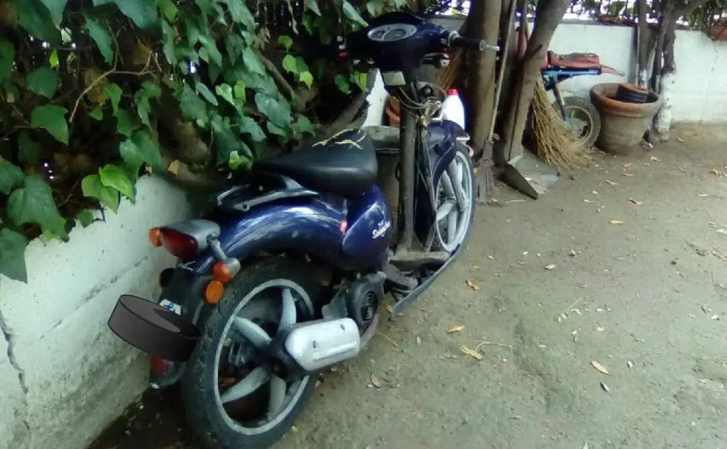 Lo scooter sequestrato