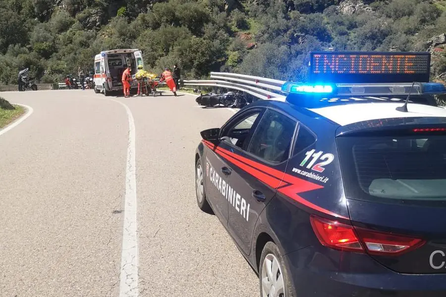 Il luogo dell'incidente (Foto Carabinieri)