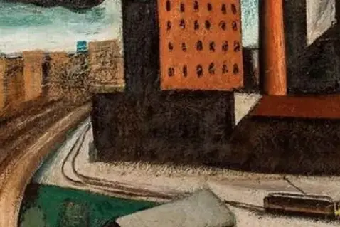 Particolare di un'opera di Mario Sironi