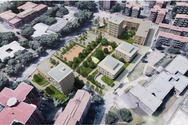 Cagliari, Piazza Granatieri bekommt einen neuen Look: Die Häuser haben ein neues Aussehen, auch die Straßen werden sich ändern