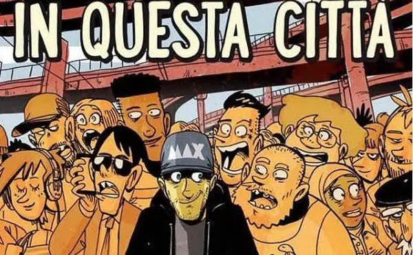 La copertina dell'ultimo singolo &quot;In questa città&quot; disegnata da Zerocalcare (foto Instagram)