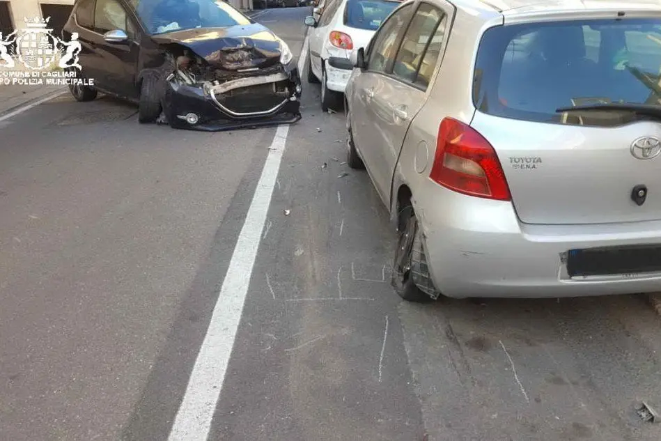L'incidente (foto Polizia municipale)