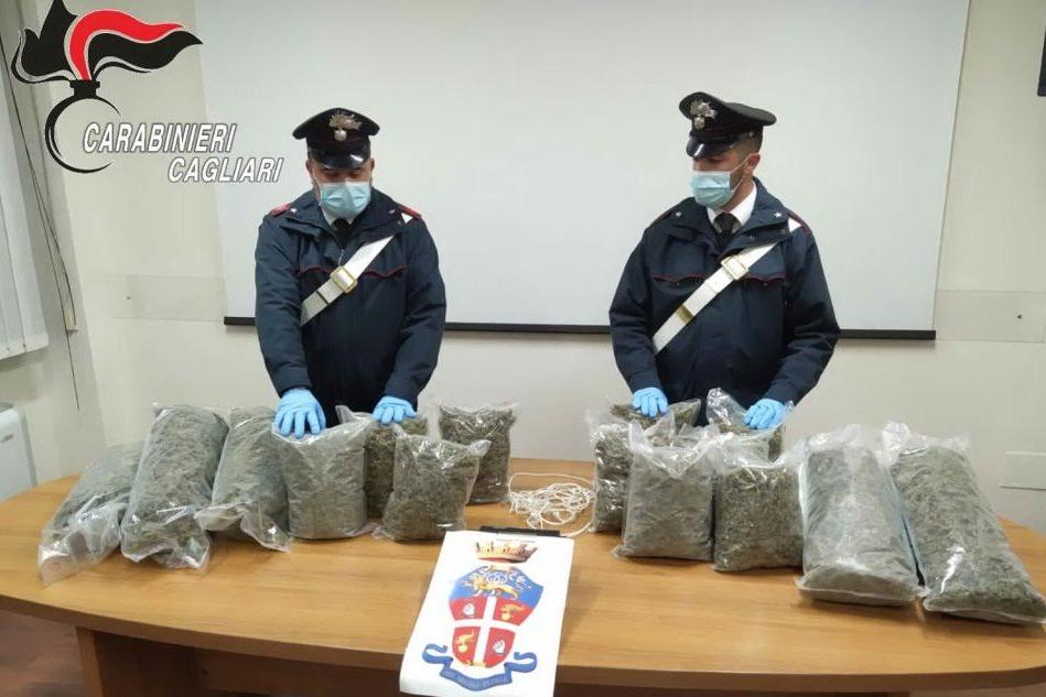 In auto 80mila euro di marijuanaDue arresti a Barrali VIDEO