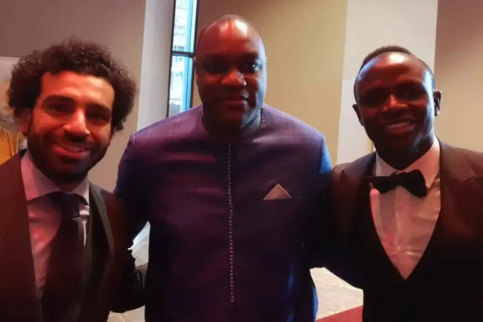 Da sinistra Momo Salah, Patrick Mbouma e Sadio Mané (foto Twitter)