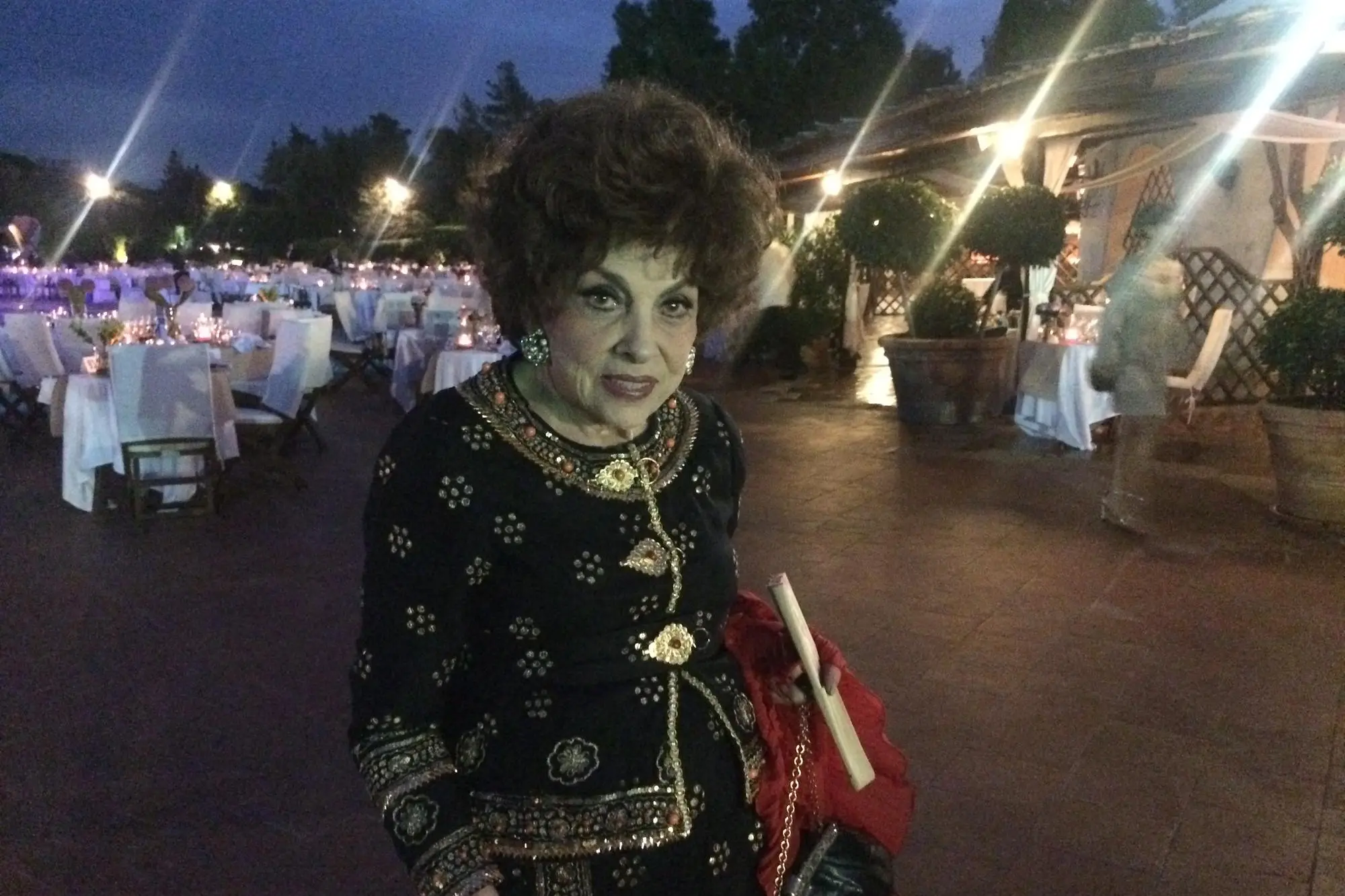 Gina Lollobrigida all'hotel Cala di Volpe (foto Chiodino)