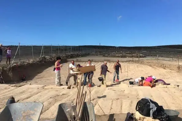 Gli scavi un paio di anni fa (foto L'Unione Sarda - Pinna)