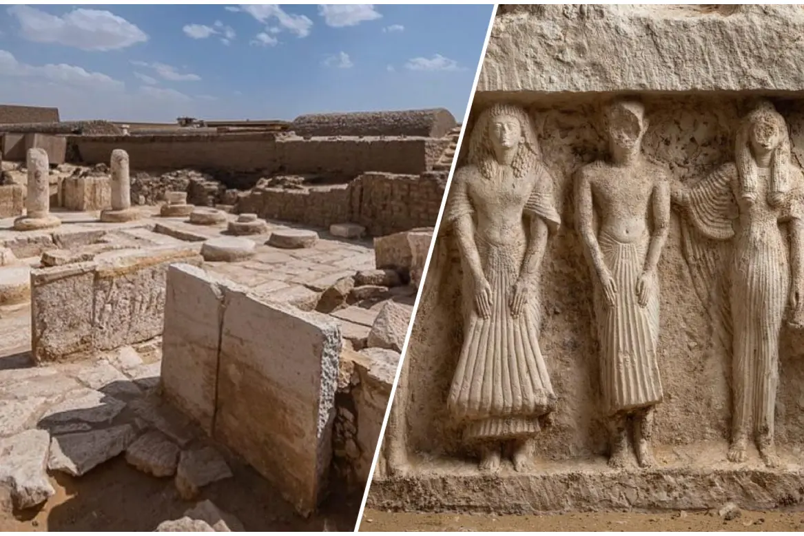 Il sito archeologico a Saqqara (foto Instagram)