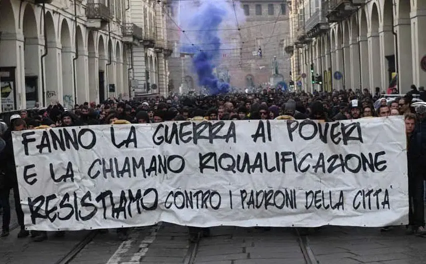 La protesta ha riunito persone provenienti da tutto il nord Italia