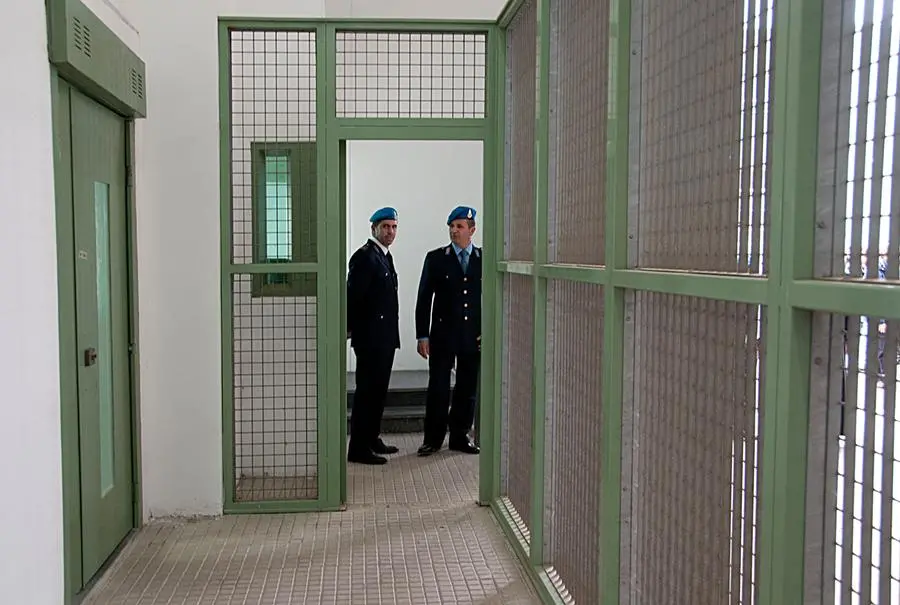 Interno del carcere di Massama (foto archivio L'Unione Sarda)