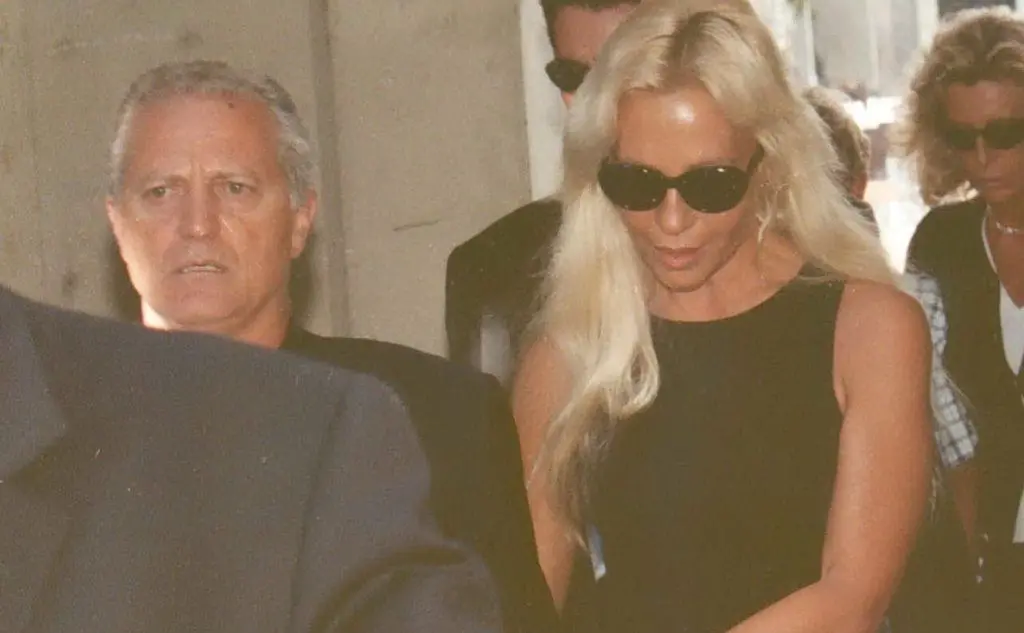 Santo e Donatella Versace nel giorno dei funerali