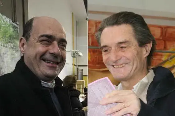 Nicola Zingaretti e Attilio Fontana