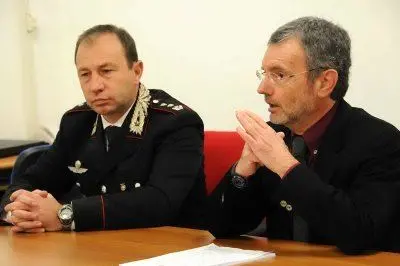 La conferenza stampa dopo gli arresti - foto Chergia