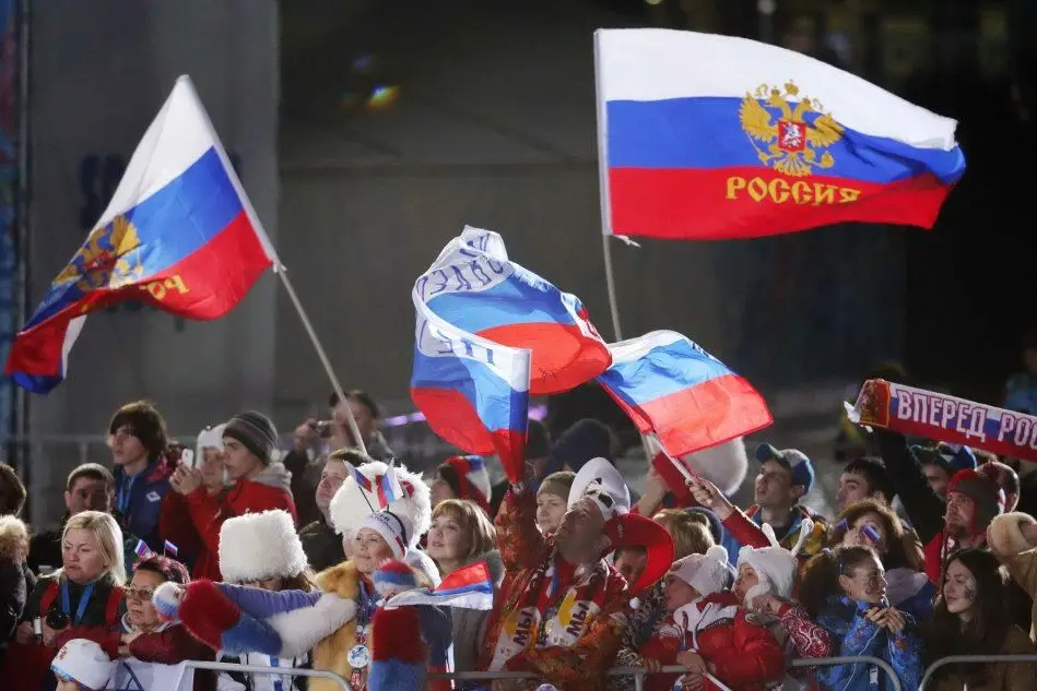 Tifosi russi durante i giochi di Sochi
