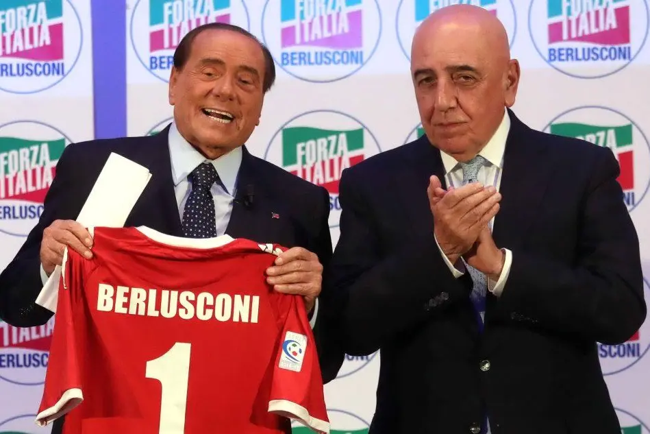 Silvio Berlusconi e Adriano Galliani (Ansa)