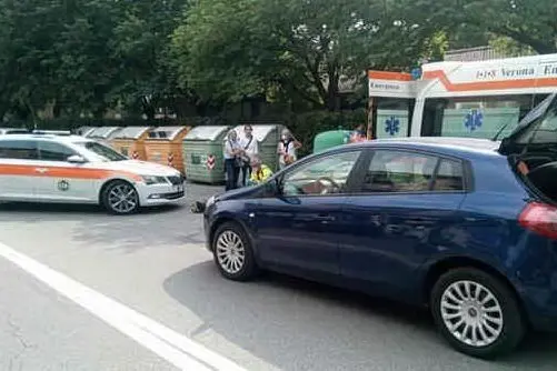 Il luogo dell'incidente (foto da L'Arena)