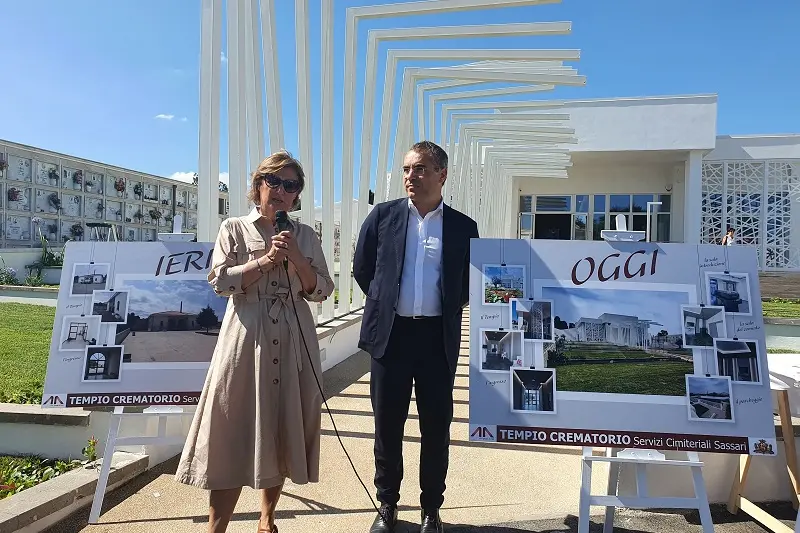 La presentazione del tempio crematorio a Sassari (foto ufficio stampa)