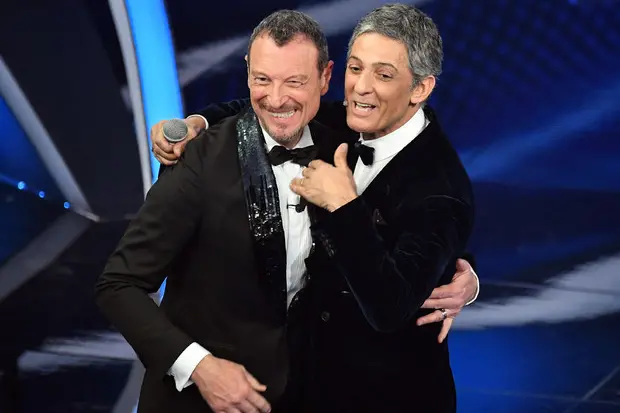 Amadeus e Fiorello (Ansa)
