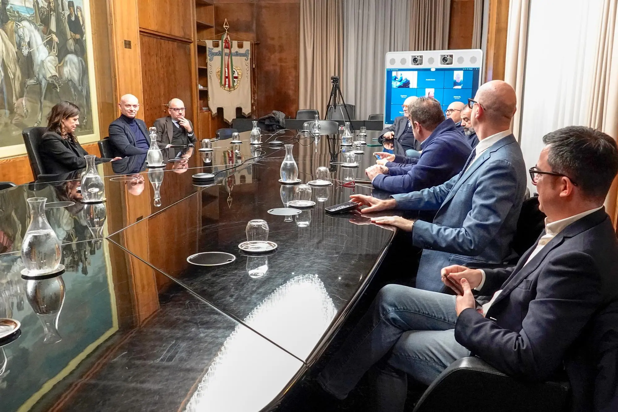 Il vertice di maggioranza con Alessandra Todde