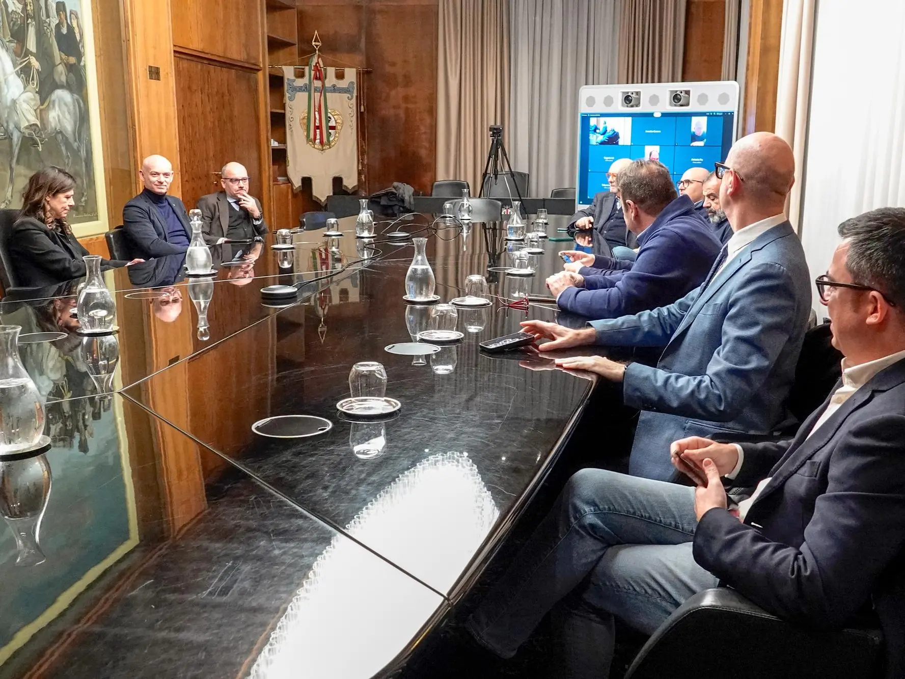 Il vertice di maggioranza con Alessandra Todde