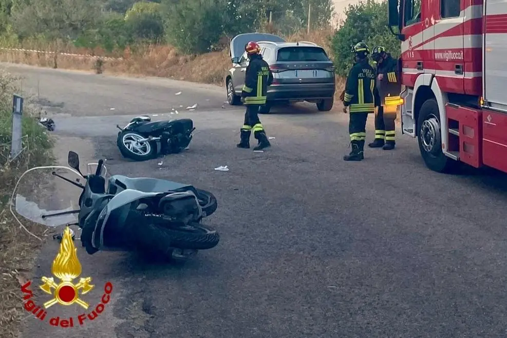I mezzi coinvolti nell'incidente
