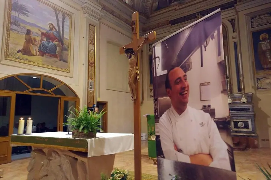 I funerali di Andrea Zamperoni (Ansa - Mazza)