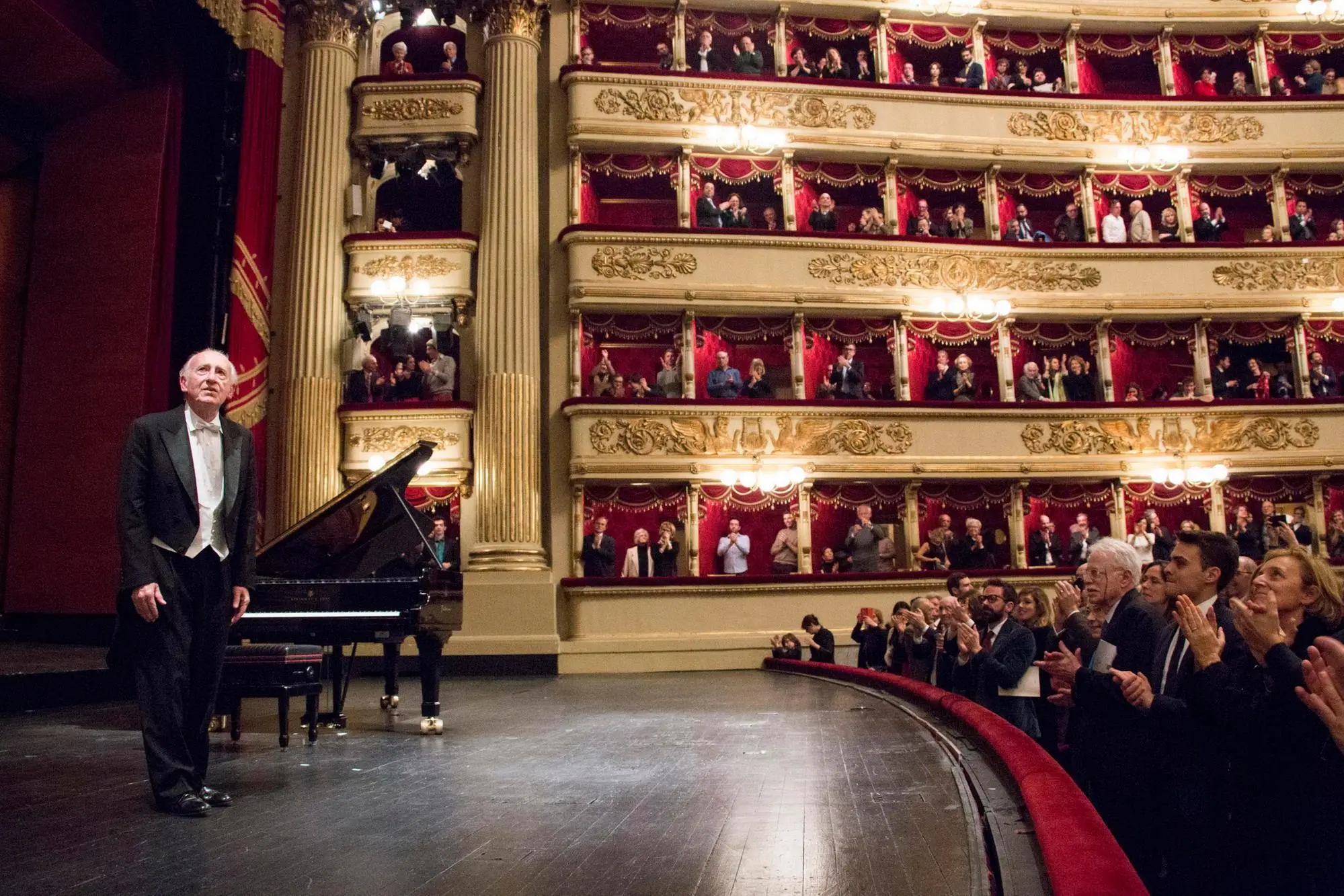 Maurizio Pollini alla Scala (foto via Ansa)