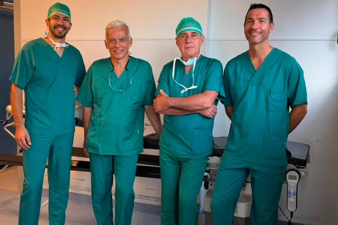 Da sinistra, Sergio Urso, Giuseppe Dessì, Giuseppe Ruggiu e Antonio Pau