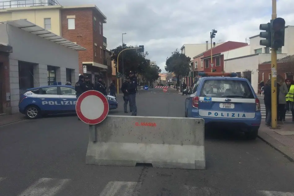 Posti di polizia durante la Sartiglia 2018 (L'Unione Sarda - Valeria Pinna)