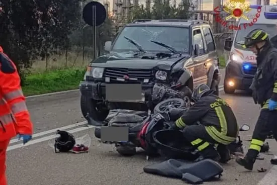 L'incidente a Sarroch (Foto vigili del fuoco)