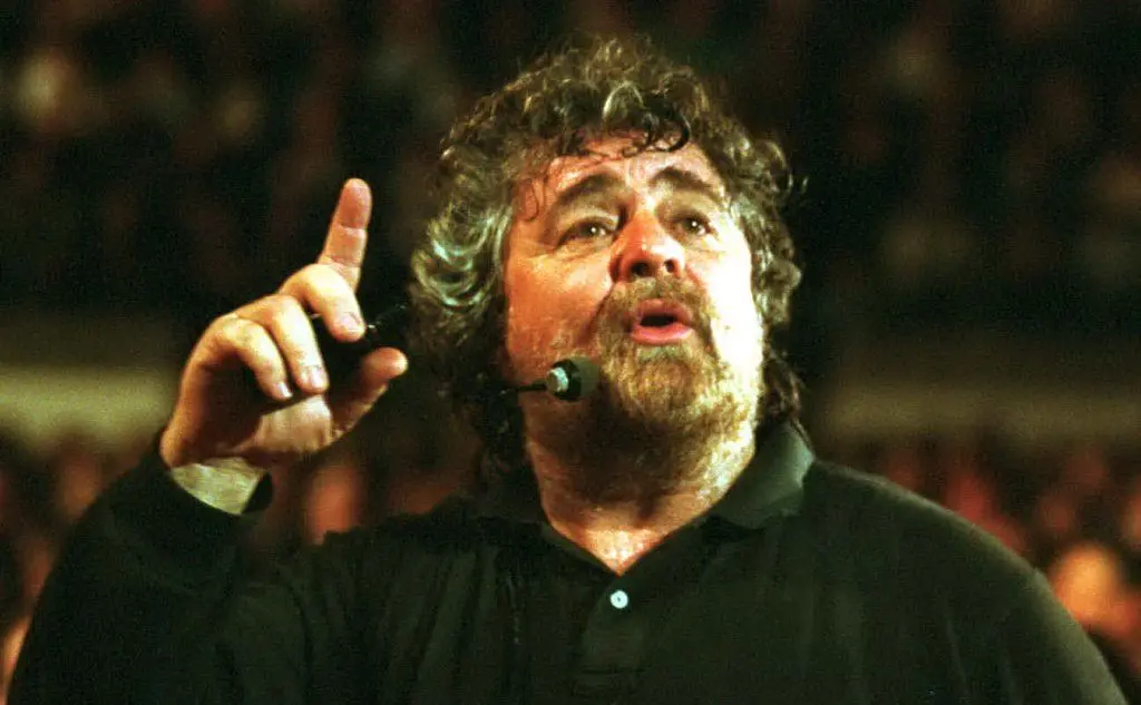 Una vecchia immagine di Beppe Grillo