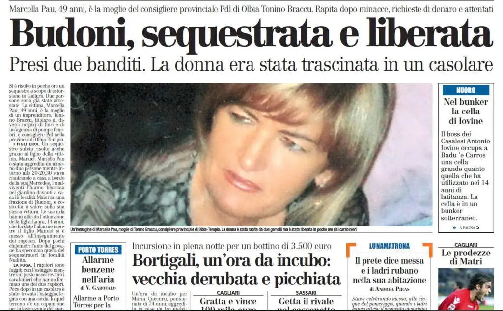 La notizia su &quot;L'Unione Sarda&quot;