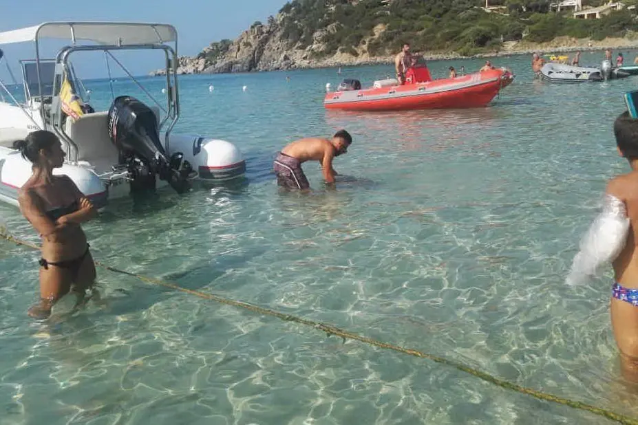 A Torre delle Stelle, nella spiaggia di Genn'e Mari, è stata soccorsa una tartaruga