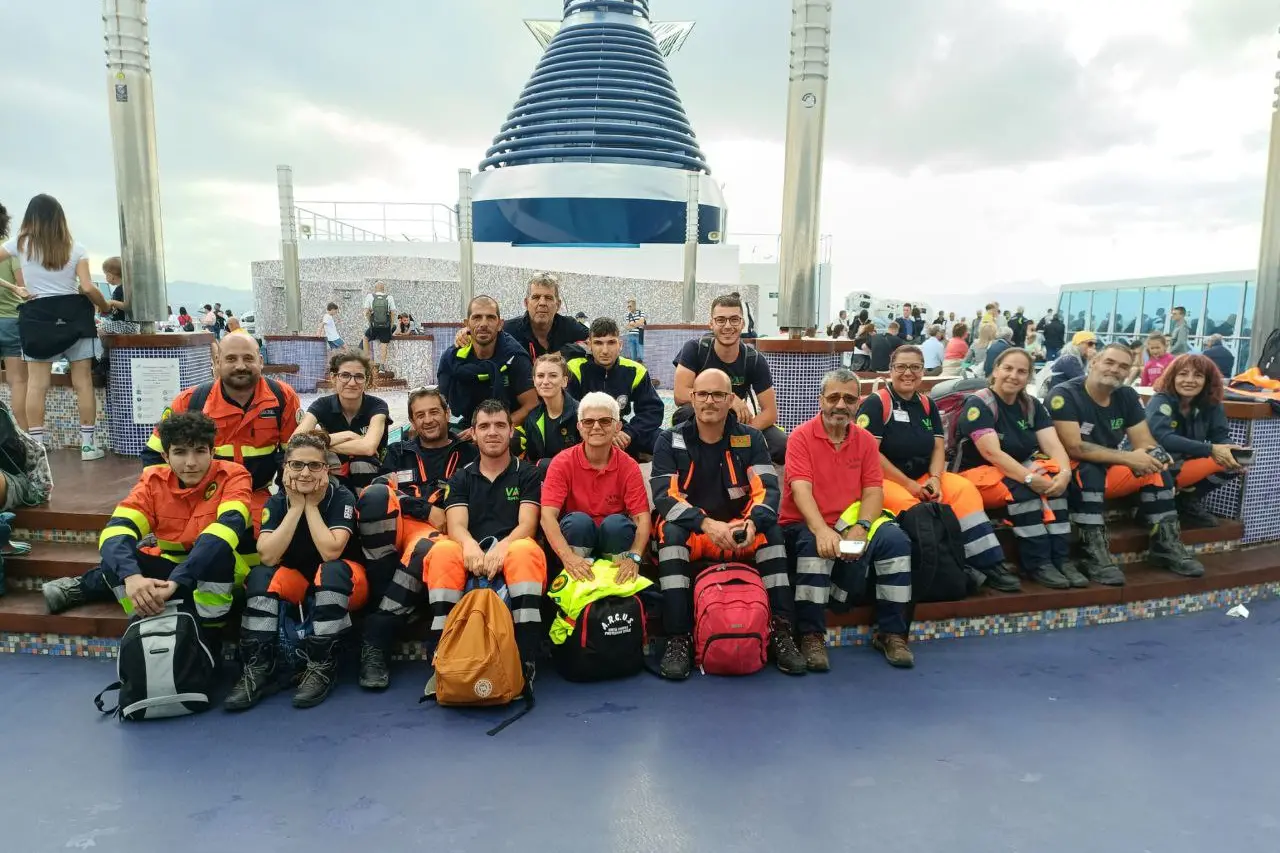 I volontari della Vab rientrano dall'Emilia  (L'Unione Sarda)