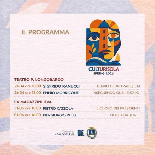 La Maddalena. “CulturIsola Spring 2026”: Sigfrido Ranucci al Primo Longobardo