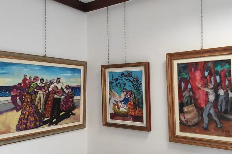 Tre opere di Liliana Cano (foto G. Marras)