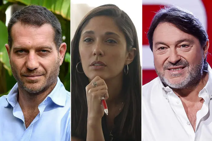 Daniele Piervincenzi, Giulia Presutti und Sigfrido Ranucci (Ansa)