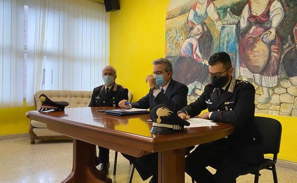 La conferenza stampa (foto carabinieri)