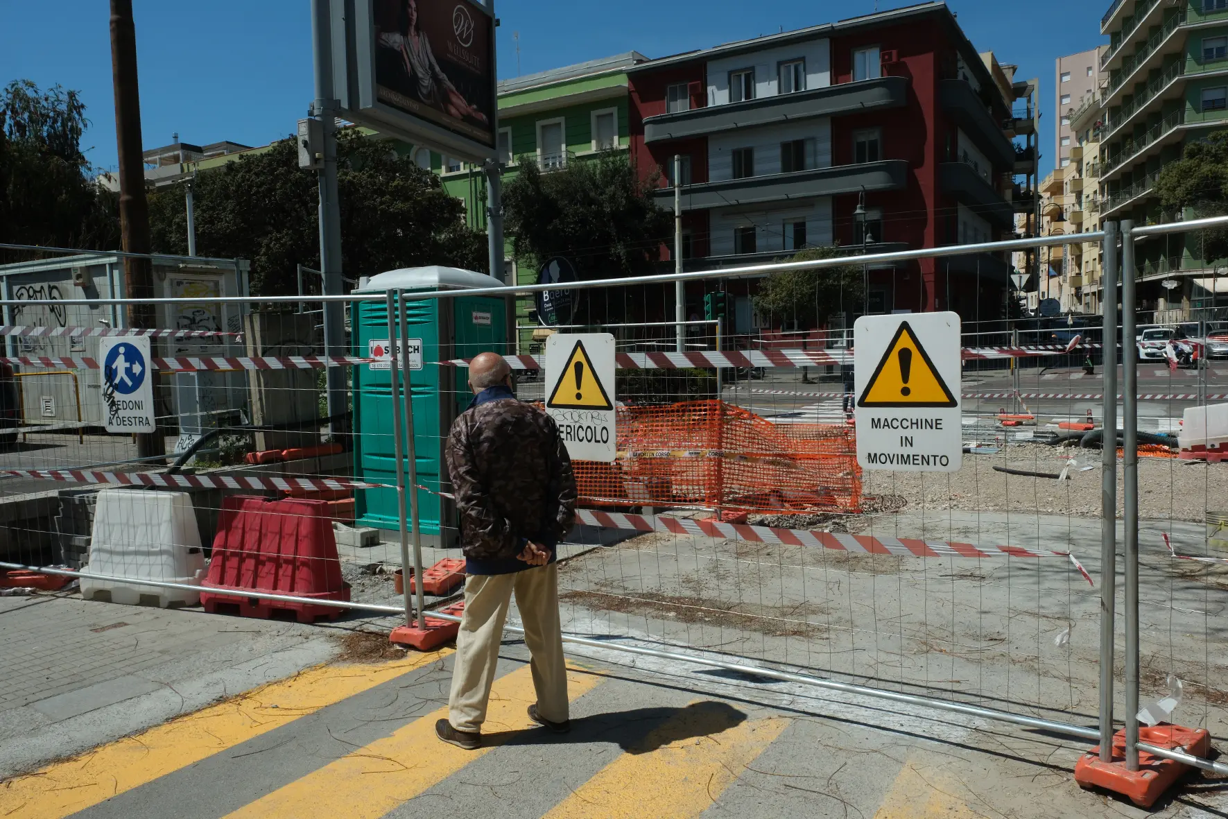 Il cantiere della metro in Piazza Repubblica (foto L'Unione Sarda)