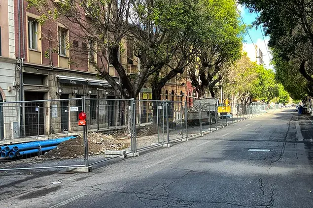 Il cantiere in viale Trieste (foto Ungari)